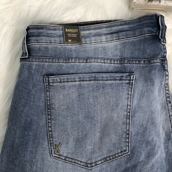 New Kut Bardot Cropped Skinny Boyfriend Jeans 24W - Picture 3 of 8